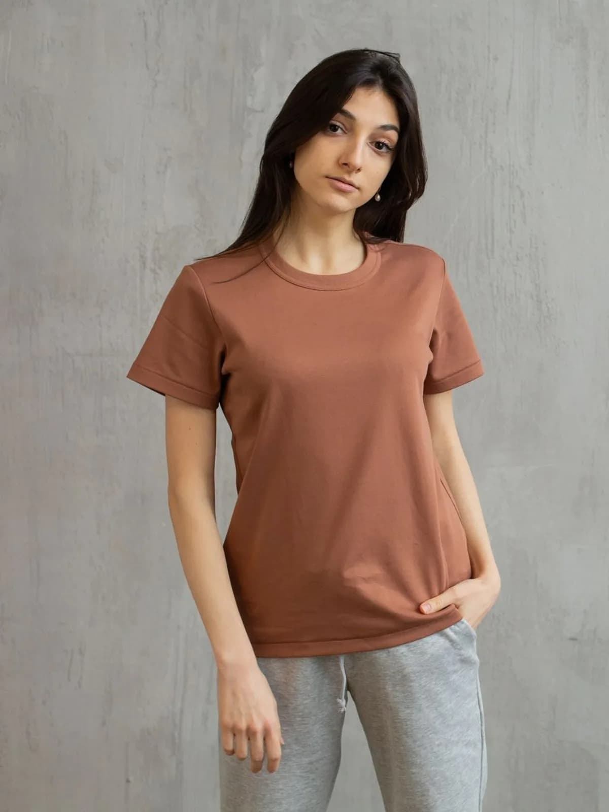 Remera Básica Marrón